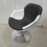 Armchair design Kok two-tone, black and white