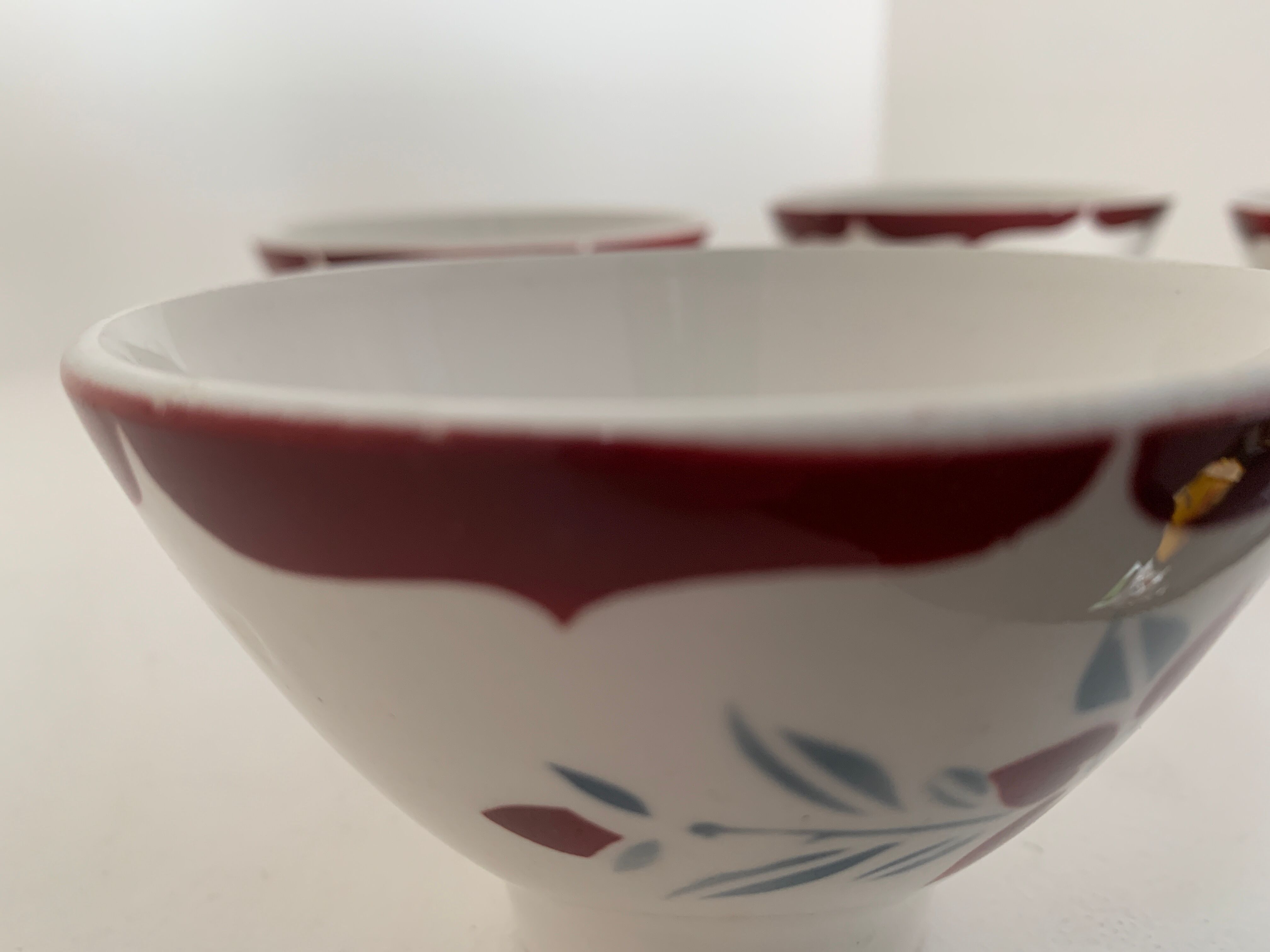 4 coffee cups old Moulin des Loups, France