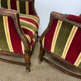 Paire de fauteuils cabriolet vintage