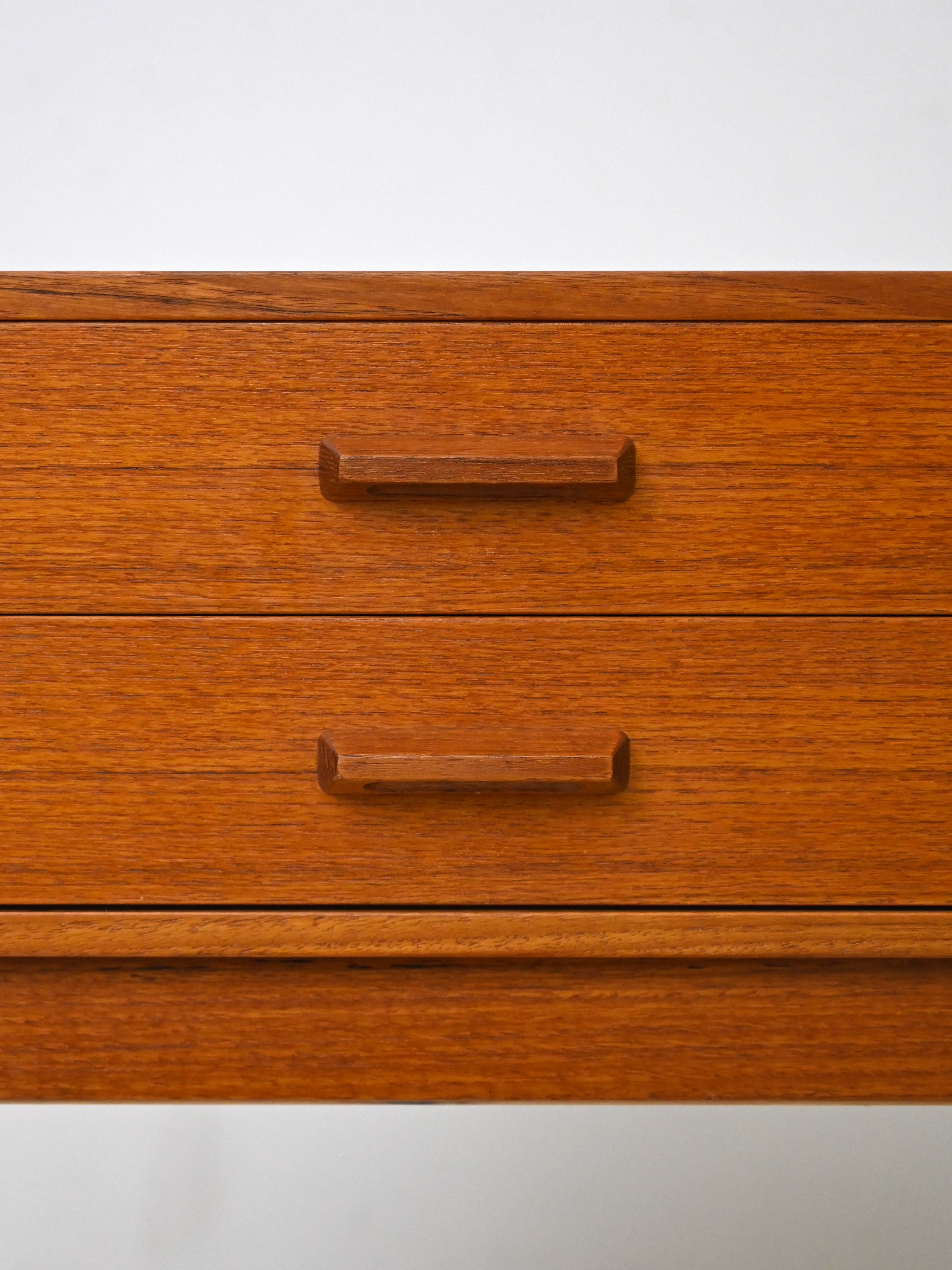 Scandinavian vintage nightstand with two drawers