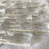 Porte-couteaux en verre moulé, années 50