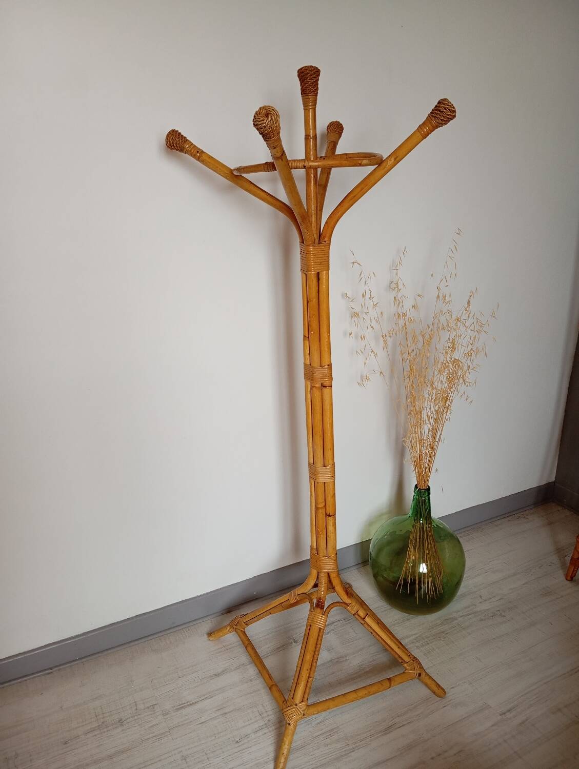 Bamboo coat rack