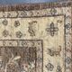 Brown Wool Rug, Handmade Floral Ziegler Carpet 148x96cm Oriental Decor