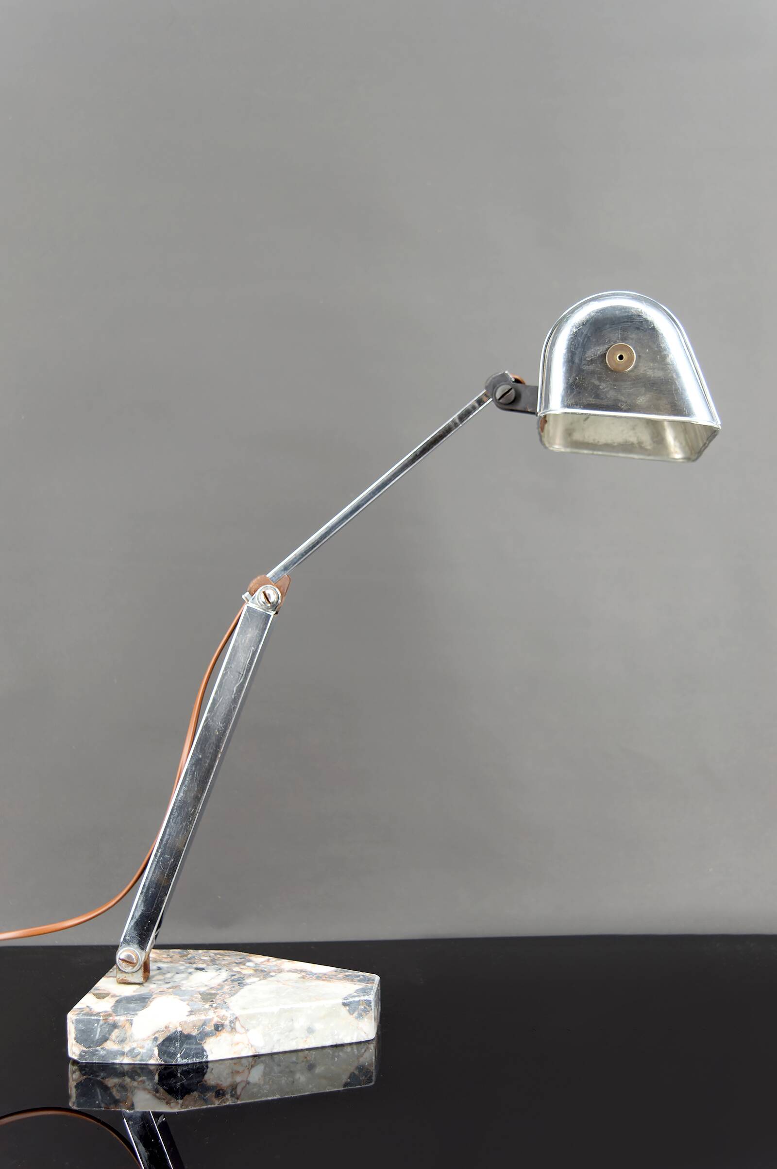 Important Art Deco Modernist Table Lamp, France, c. 1930