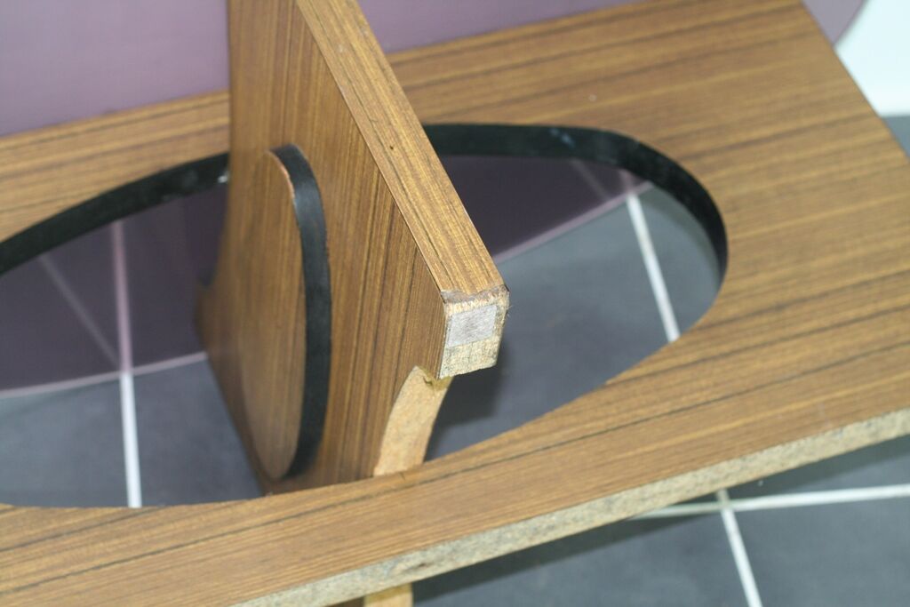 Vintage coffee table 70s plexiglas and formica 1970 smoked plexi