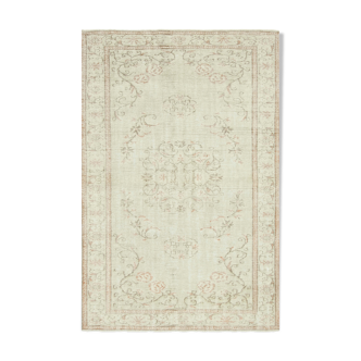 Handmade Decorative Oriental Beige Carpet 180 cm x 273 cm - 38880