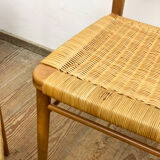 Mid century cherry wood dining chairs by Georg Leowald for Wilkhahn, Set of 4, Germany,1950s