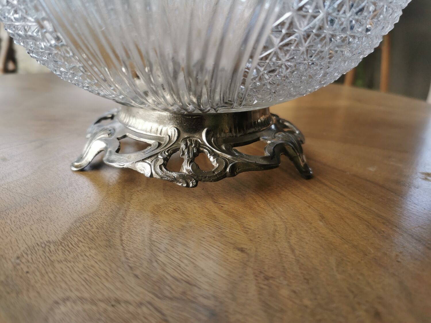 Val Saint Lambert crystal salad bowl