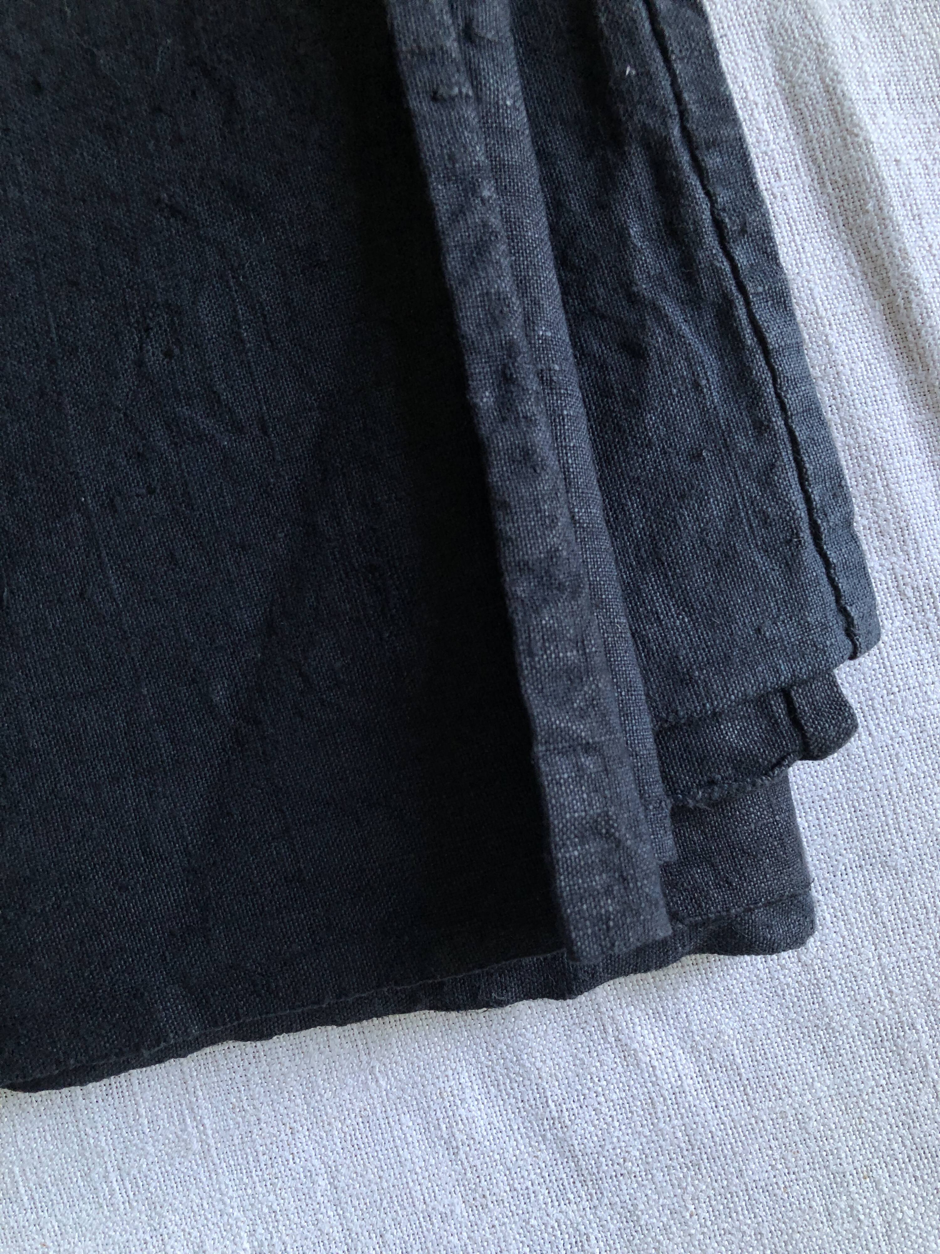 Black tinted hemp harvest tablecloth