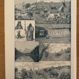 Lithograph and map of Canada from 1922
