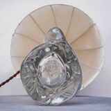 Very Heavy Crystal Twisted Drop Art Deco French Lamp