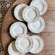 Set of 8 antique deep plates in ironstone, Villey de Longch.