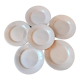 Set of 6 flat plates Digoin Sarreguemines pale pink 50s
