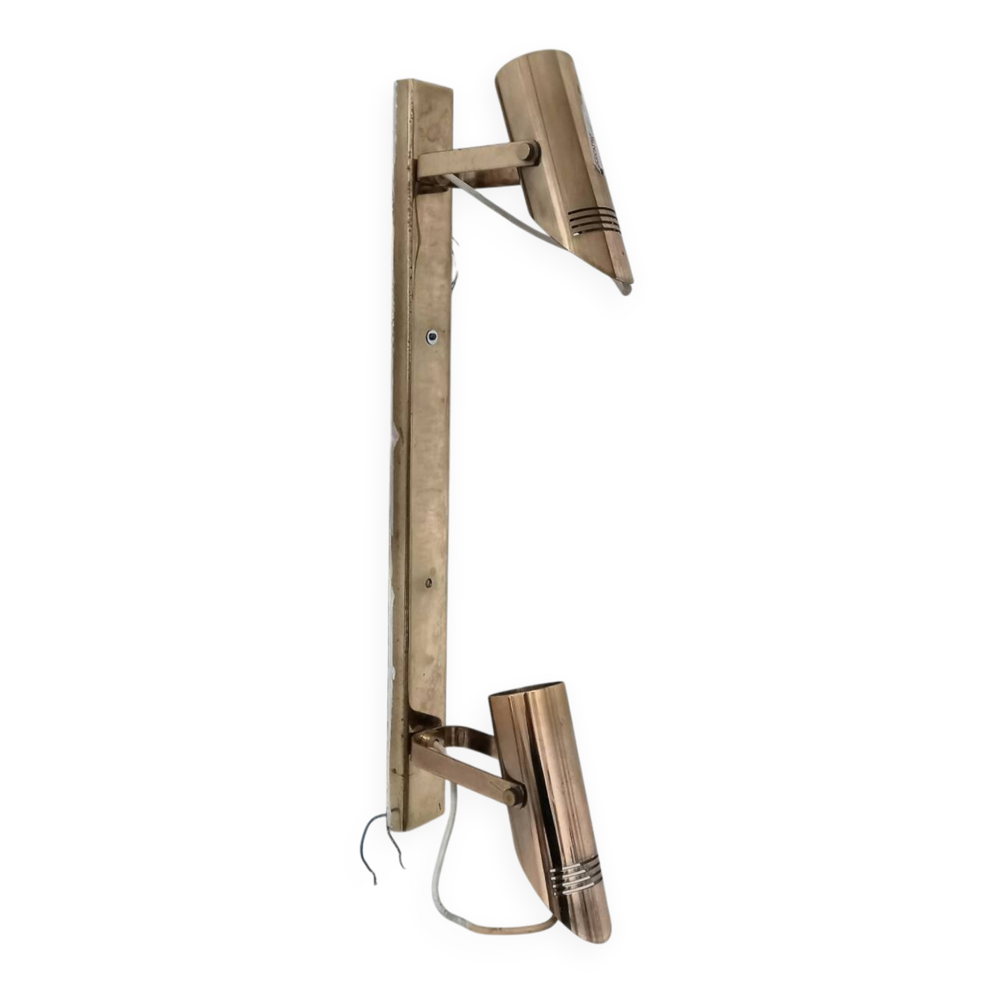 Applique 2 spots dorée années 70