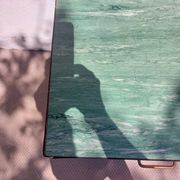 Mado wooden buffet, green and black tray, vintage