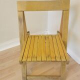Vintage Aldo Jacober Folding Wooden Chair: Mid-Century Trieste Stool