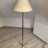 Floor lamp metal brass year 50 design Lunel / vintage