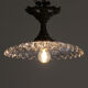 Ceiling lamp suspension crystal and bronze lamp luminaire glass flower
