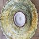 Oval serving dish with gadroons in faience or polychrome majolica.