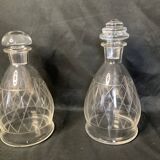 Art deco part of service of glasses and carafes 37 pieces circa 1940