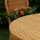 Rattan round table