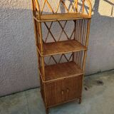 Large vintage rattan shelf from the 70s