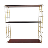Shelf vintage Golden and 3 trays