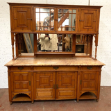 Showcase sideboard Louis XVI style solid wood XIX century