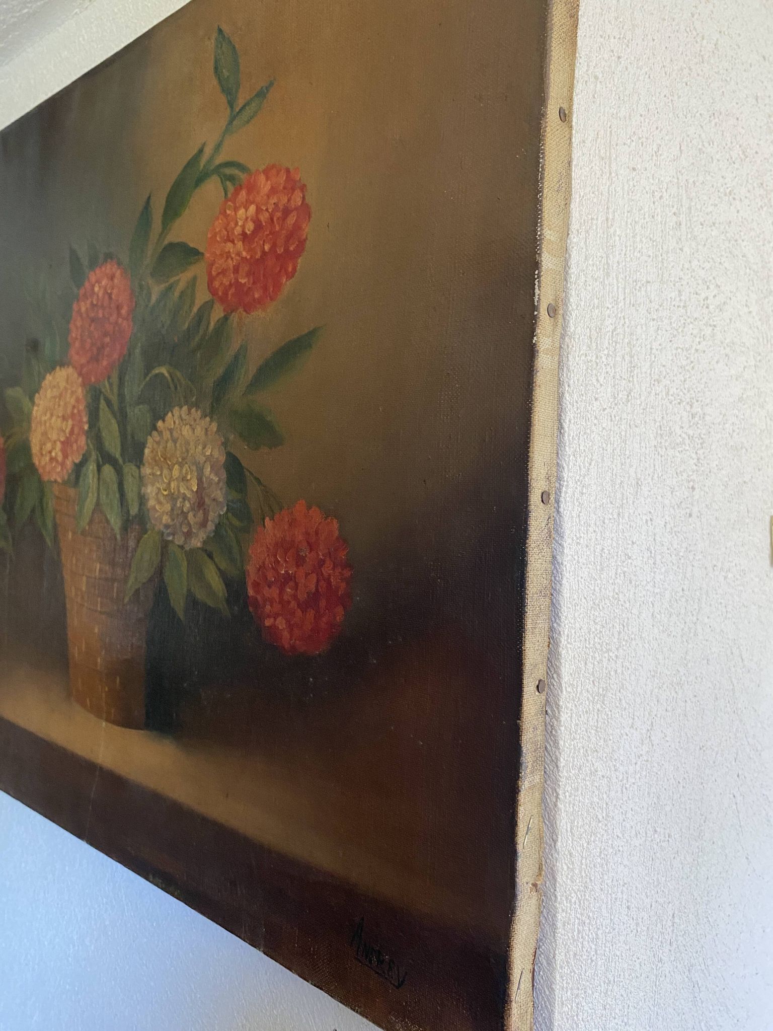 Huile nature morte sur toile