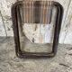 Pair of Folding Camping Fishing Stools Metal Tube + Vintage Fabric #E31