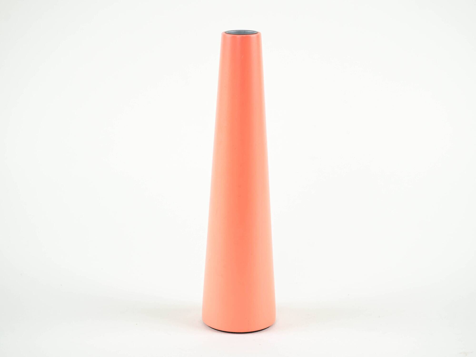 Wooden candlestick with geometric conical form, Denmark, 1970s