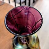 Iridescent Art Nouveau vase with multicoloured reflections attributed to Loetz.