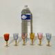6 blown crystal liqueur glasses from Bohemia, 1960s
