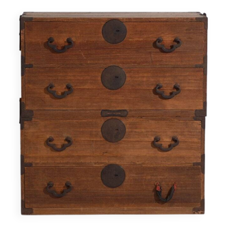 Antique Japanese tansu with multiple drawers – Meiji/Taishō period (c.1868-1926) #16