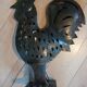 Wrought iron table lamp/rooster