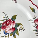 Set de 2 plats en céramique peint à la main motif fleurs