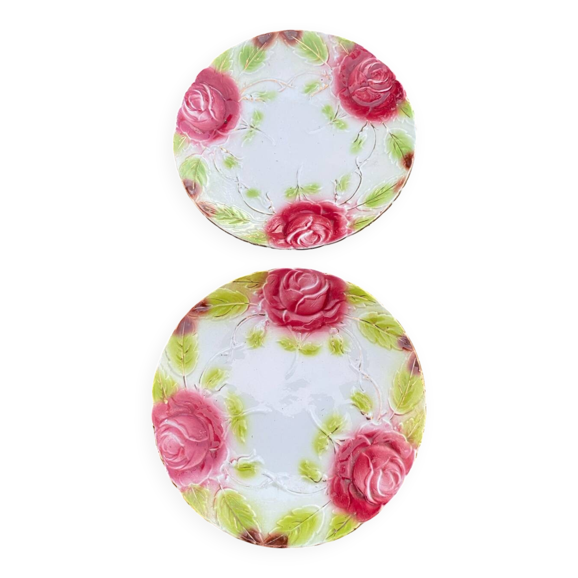 Set of 2 early 19th century earthenware plates