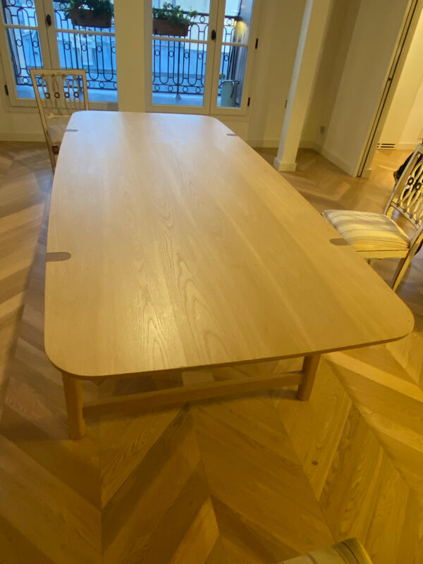 Table de salon/salle à manger King living - extensible bois clair