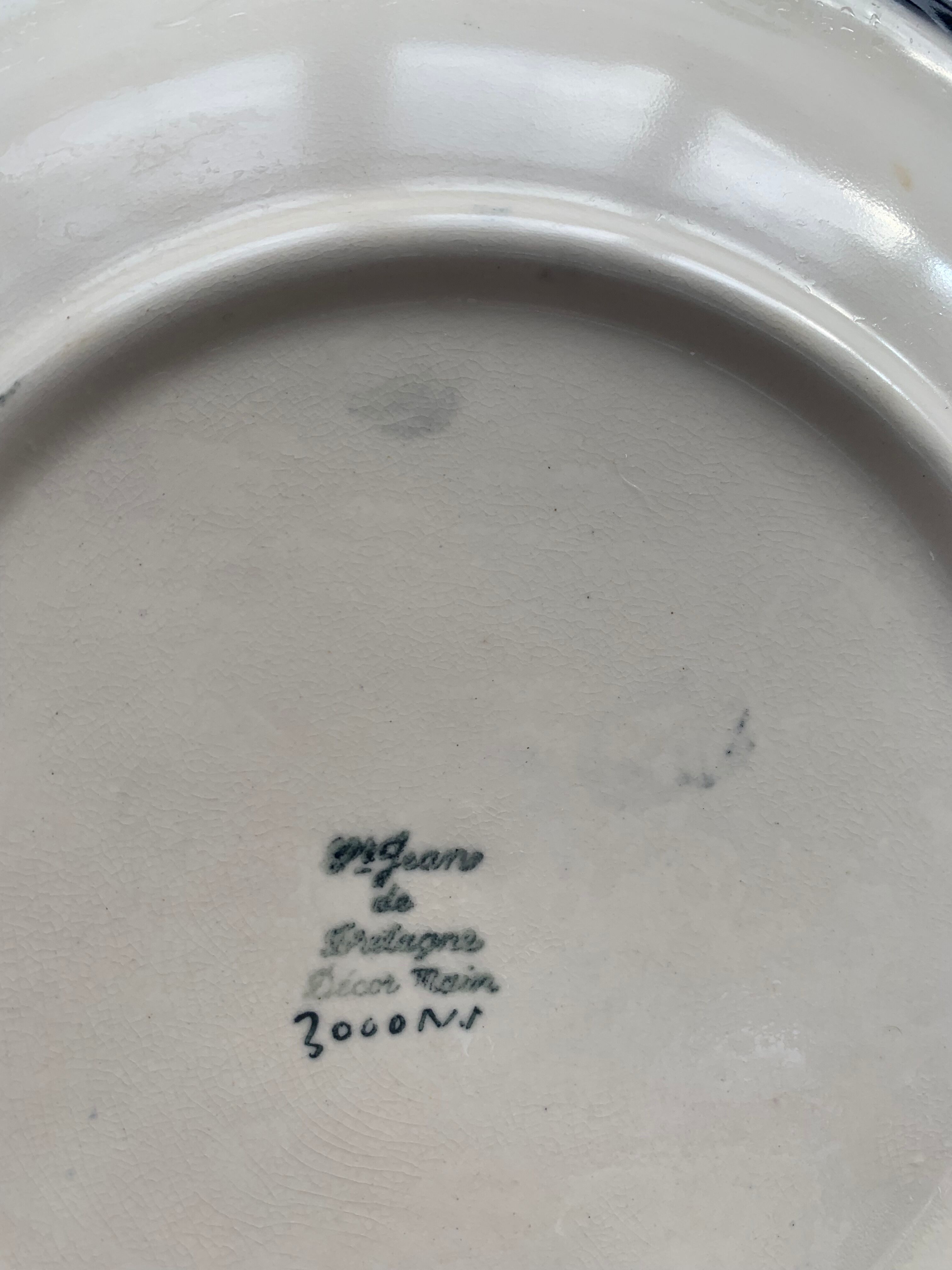 Presentation and collection plate st jean de Bretagne signed and numbered vintage