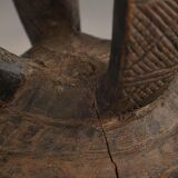 African Dogon stool from the mid-20th century, hand-carved in wood, Wabi-Sabi style.