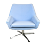 Light Blue Swivel Chair 1980s