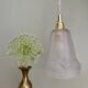 Vintage Art Deco frosted glass tulip pendant light