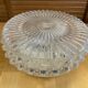 Vintage Black Metal Support + Moulded Glass Ceiling Light Fixture