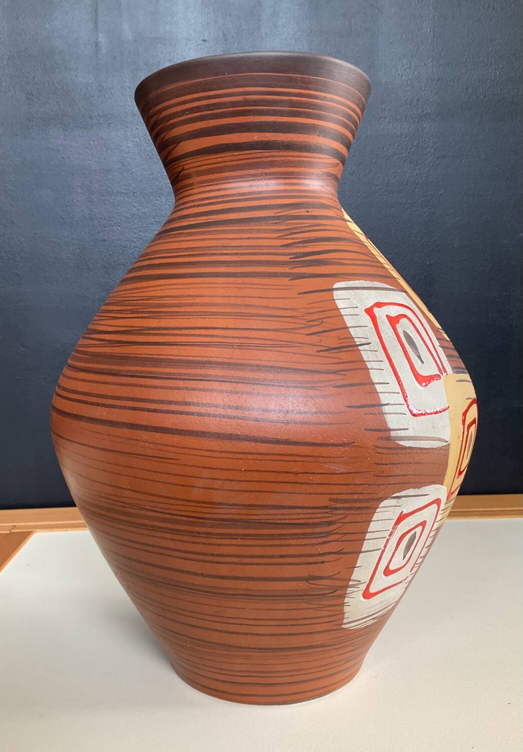 Vintage ceramic vase West Germany 1970s