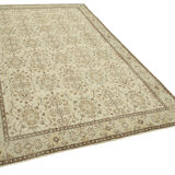 Handwoven wool anatolian beige rug 187 cm x 310 cm