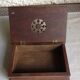 Old cigarette box in openwork varnished wood 30-40s