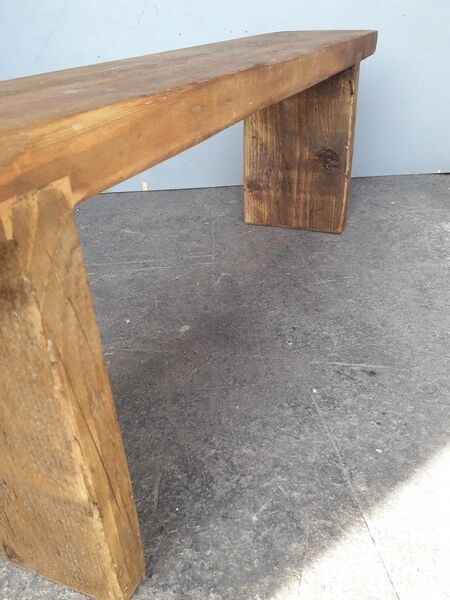 Old bench vintage ep 1960s solid wood
