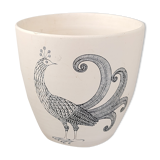 Vintage milet Sèvres peacock pot cover