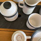 Japanese ceramic coffee set Arrow Stone