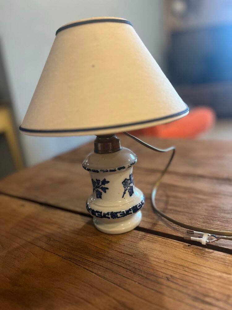 Lampe vintage porcelaine